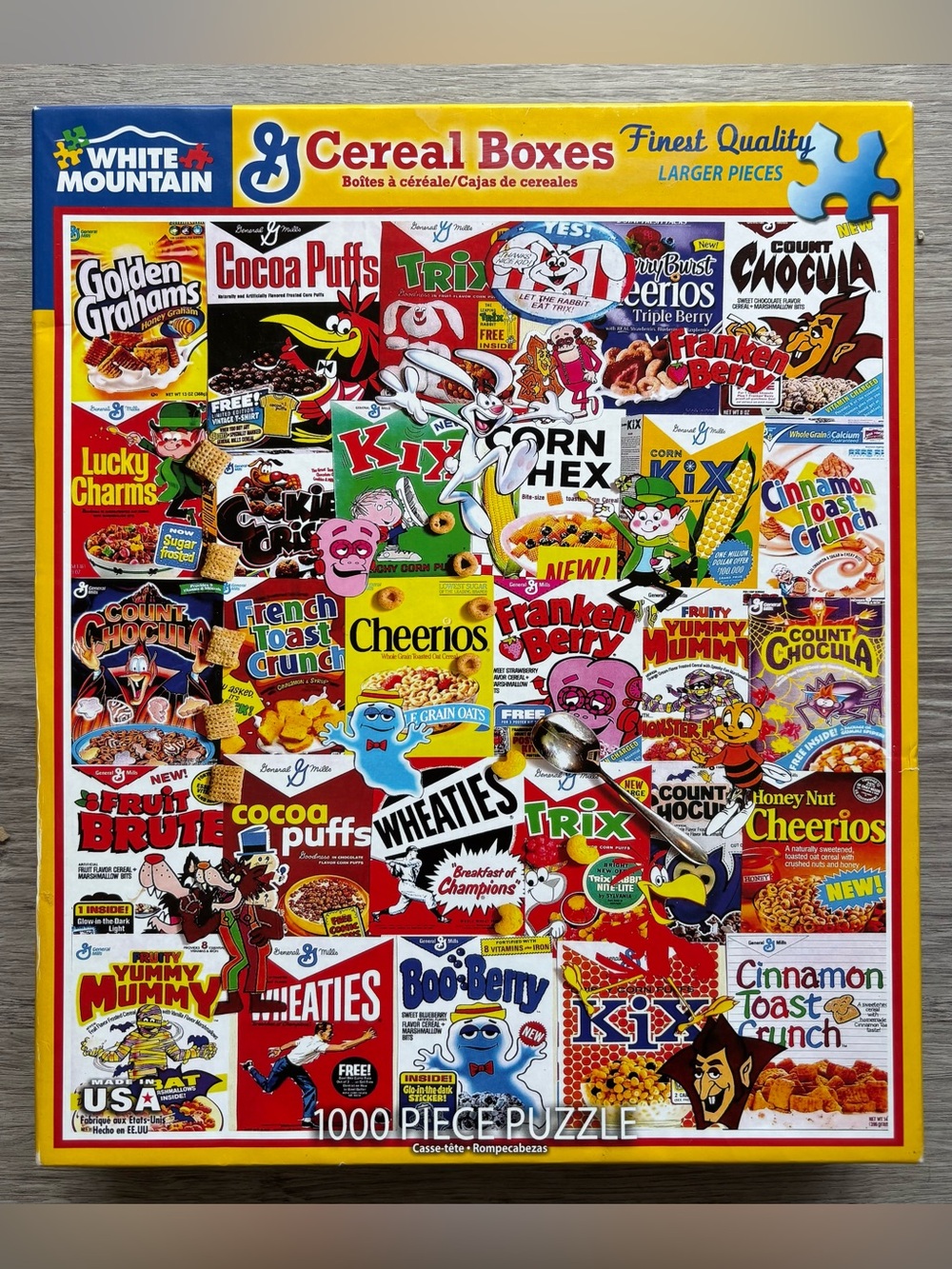 Cereal Boxes White Mountain 1000 Piece Puzzle